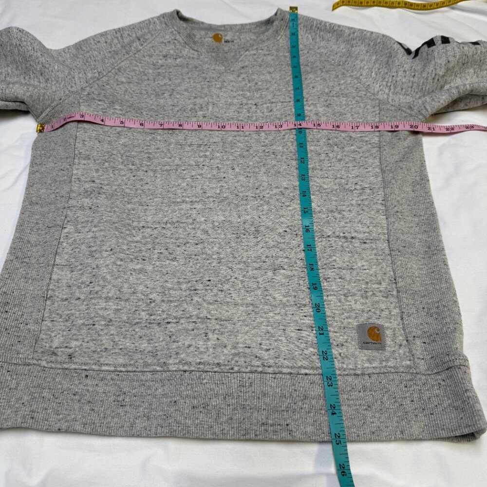 Carhartt Women’s Relaxed Fit Crewneck‎ Medium Heather Gray EUC - Picture 8 of 10